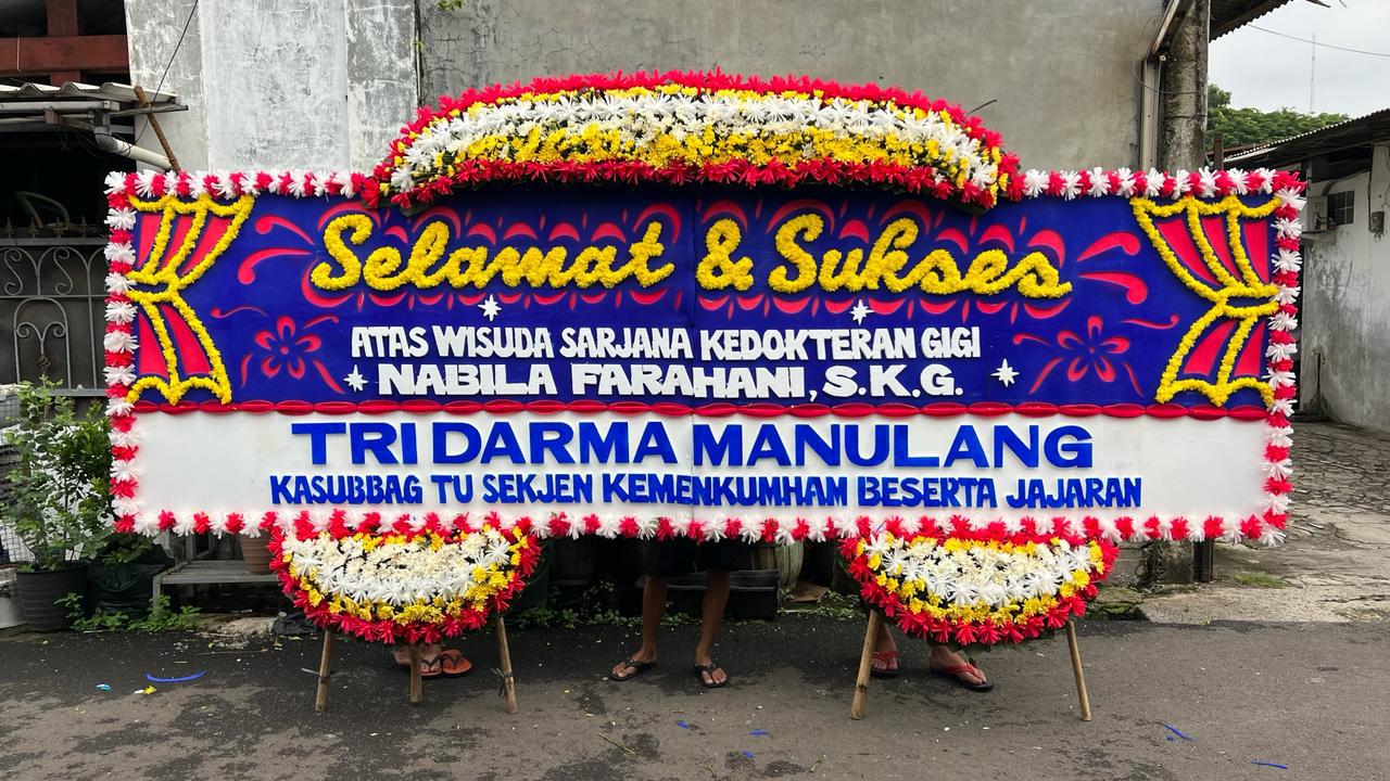 Bunga papan congratulation dan ucapan wedding di Cileungsi